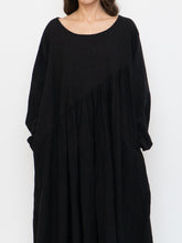 Load image into Gallery viewer, Modern x Linen-feel Bohemian Black Dress (XS-XL)