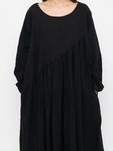 Load image into Gallery viewer, Modern x Linen-feel Bohemian Black Dress (XS-XL)