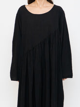 Load image into Gallery viewer, Modern x Linen-feel Bohemian Black Dress (XS-XL)