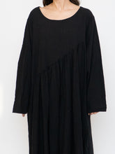 Load image into Gallery viewer, Modern x Linen-feel Bohemian Black Dress (XS-XL)