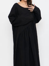 Load image into Gallery viewer, Modern x Linen-feel Bohemian Black Dress (XS-XL)