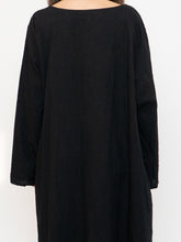 Load image into Gallery viewer, Modern x Linen-feel Bohemian Black Dress (XS-XL)