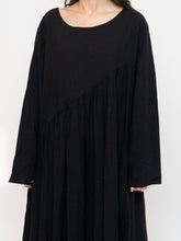 Load image into Gallery viewer, Modern x Linen-feel Bohemian Black Dress (XS-XL)