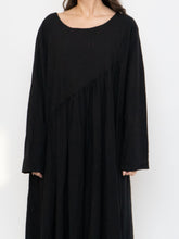 Load image into Gallery viewer, Modern x Linen-feel Bohemian Black Dress (XS-XL)