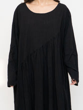 Load image into Gallery viewer, Modern x Linen-feel Bohemian Black Dress (XS-XL)