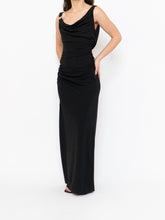 Load image into Gallery viewer, Modern x Black Cinched Mid Slit Dress (M)