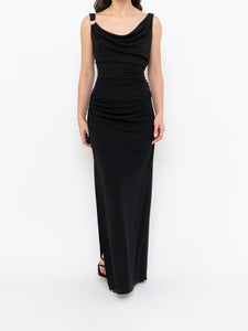 Modern x Black Cinched Mid Slit Dress (M)