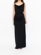 Load image into Gallery viewer, Modern x Black Cinched Mid Slit Dress (M)