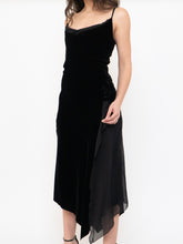 Load image into Gallery viewer, Vintage x NOUGAT Cowl Neck Velvet Rose Dress (M, L)
