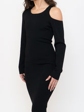 Load image into Gallery viewer, GOOD AMERICAN x Thick Ribbed Bodycon Cutout Long Sleeve Dress (M)