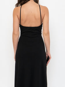 Vintage x Made in Canada x Criss Cross Halter Maxi Dress (S, M)