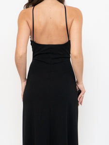 Vintage x Made in Canada x Criss Cross Halter Maxi Dress (S, M)