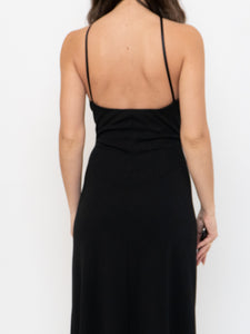 Vintage x Made in Canada x Criss Cross Halter Maxi Dress (S, M)