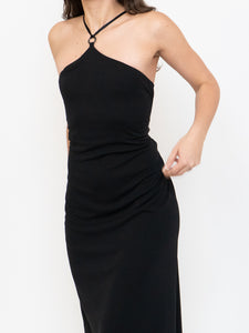 Vintage x Made in Canada x Criss Cross Halter Maxi Dress (S, M)
