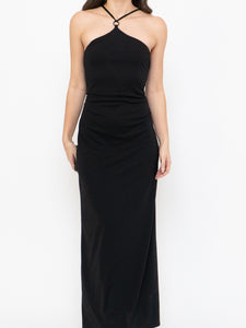 Vintage x Made in Canada x Criss Cross Halter Maxi Dress (S, M)