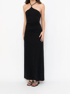 Vintage x Made in Canada x Criss Cross Halter Maxi Dress (S, M)
