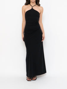 Vintage x Made in Canada x Criss Cross Halter Maxi Dress (S, M)