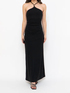 Vintage x Made in Canada x Criss Cross Halter Maxi Dress (S, M)