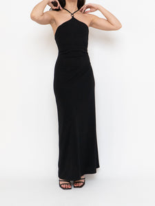 Vintage x Made in Canada x Criss Cross Halter Maxi Dress (S, M)