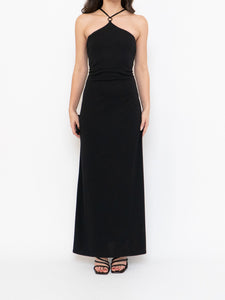 Vintage x Made in Canada x Criss Cross Halter Maxi Dress (S, M)