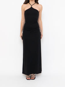 Vintage x Made in Canada x Criss Cross Halter Maxi Dress (S, M)
