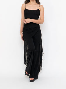 Vintage x Made in Canada x Layered Chiffon Jumpsuit (S, M)