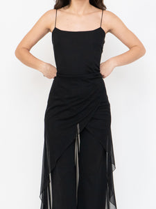 Vintage x Made in Canada x Layered Chiffon Jumpsuit (S, M)