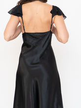 Load image into Gallery viewer, Vintage x Satin &amp; Chiffon Feel Slip Dress (L, L)