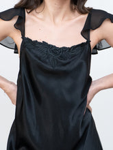 Load image into Gallery viewer, Vintage x Satin &amp; Chiffon Feel Slip Dress (L, L)