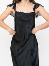 Load image into Gallery viewer, Vintage x Satin &amp; Chiffon Feel Slip Dress (L, L)