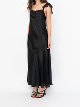 Load image into Gallery viewer, Vintage x Satin &amp; Chiffon Feel Slip Dress (L, L)