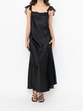 Load image into Gallery viewer, Vintage x Satin &amp; Chiffon Feel Slip Dress (L, L)