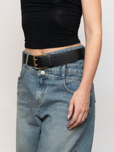 Load image into Gallery viewer, RALPH LAUREN x Black And Gold Leather Belt (S-L)
