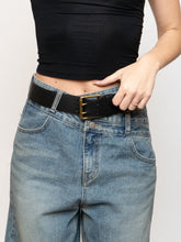 Load image into Gallery viewer, RALPH LAUREN x Black And Gold Leather Belt (S-L)