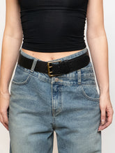 Load image into Gallery viewer, RALPH LAUREN x Black And Gold Leather Belt (S-L)