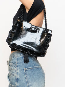 JOSEPH MAGNIN x Shiny Leather Rope Purse