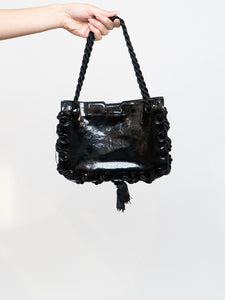JOSEPH MAGNIN x Shiny Leather Rope Purse