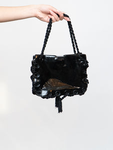 JOSEPH MAGNIN x Shiny Leather Rope Purse