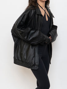Vintage x Canadian-Made Leather Bomber Jacket (XS-XL)