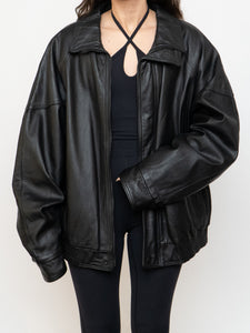 Vintage x Canadian-Made Leather Bomber Jacket (XS-XL)