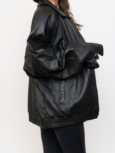 Vintage x Canadian-Made Leather Bomber Jacket (XS-XL)