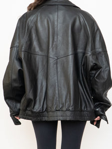 Vintage x Canadian-Made Leather Bomber Jacket (XS-XL)