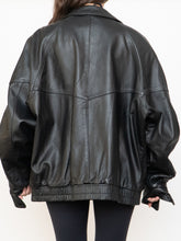 Load image into Gallery viewer, Vintage x Canadian-Made Leather Bomber Jacket (XS-XL)