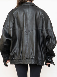 Vintage x Canadian-Made Leather Bomber Jacket (XS-XL)