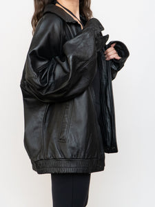 Vintage x Canadian-Made Leather Bomber Jacket (XS-XL)