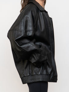 Vintage x Canadian-Made Leather Bomber Jacket (XS-XL)