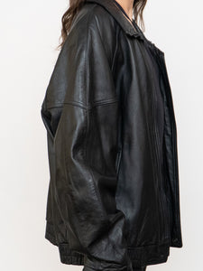 Vintage x Canadian-Made Leather Bomber Jacket (XS-XL)