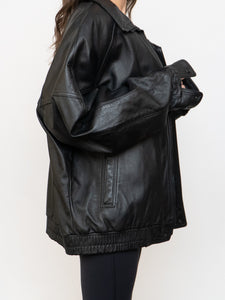 Vintage x Canadian-Made Leather Bomber Jacket (XS-XL)
