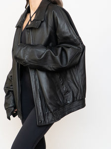 Vintage x Canadian-Made Leather Bomber Jacket (XS-XL)