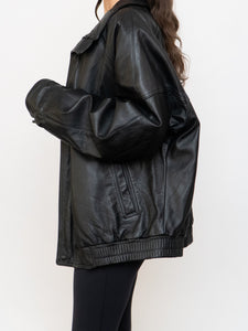 Vintage x Canadian-Made Leather Bomber Jacket (XS-XL)